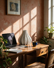 Knobble Vase – on a work desk in morning sun