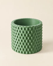 Knurl Column Planter – three-quarter studio view