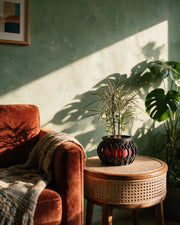 Lantern Hybrid Planter – on a side table at golden hour