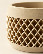 Lattice Basin Planter – close-up of the printed texture