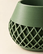 Lattice Bud Planter – close-up of the printed texture