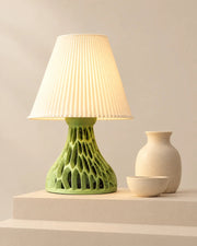 Lattice Cone Table Lamp – styled in use