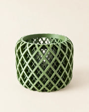 Lattice Drum Orchid Planter – three-quarter studio view