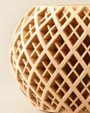 Lattice Globe Planter – close-up of the printed texture