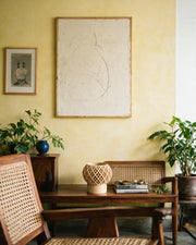 Lattice Globe Planter – styled on a console