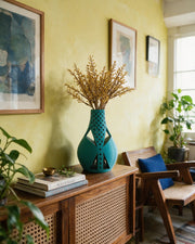 Lattice Window Vase – styled on a console