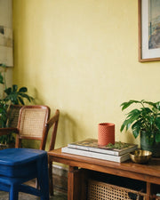 Micro Dimple Planter – styled on a console