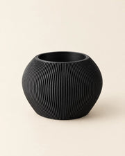 Mini Rib Planter – three-quarter studio view