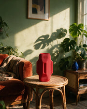 Night Shift vase – on a side table at golden hour