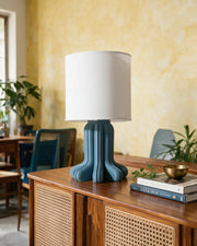 Organic Leg Table Lamp – styled on a console