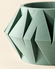 Origami Gem Planter – close-up of the printed texture