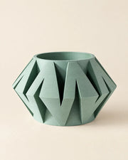 Origami Gem Planter – three-quarter studio view