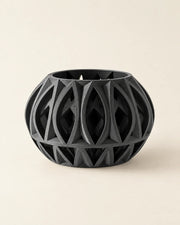 Oval Cage Planter – three-quarter studio view