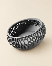 Oval Cell Bowl – three-quarter studio view
