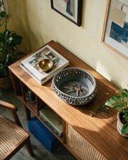 Oval Cell Bowl – styled on a console