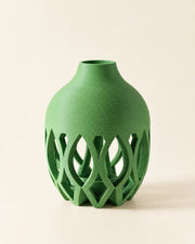 Oval Cut Vase – three-quarter studio view