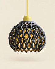 Oval Lattice Pendant Light – front view