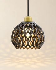 Oval Lattice Pendant Light – styled in use