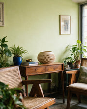 Oval Mesh Planter – styled on a console