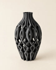 Oval Net Vase – three-quarter studio view