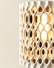 Oval Perf Pendant Light – close-up of the printed texture