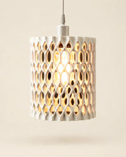 Oval Perf Pendant Light – front view