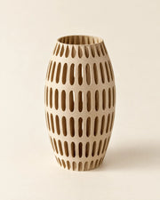 Oval Slot Vase – three-quarter studio view