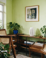 Perf Tower Vase – styled on a console