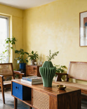 Petal Blade Vase – styled on a console