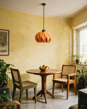 Petal Fold Pendant Light – styled on a console