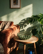 Petal Lattice Bowl – on a side table at golden hour