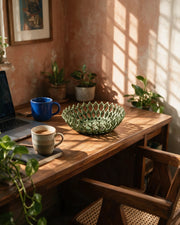 Petal Lattice Bowl – on a work desk in morning sun