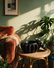 Petal Lid Jar – on a side table at golden hour