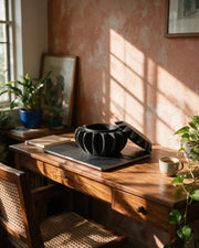Petal Lid Jar – on a work desk in morning sun
