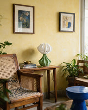 Petal Shade Table Lamp – styled on a console