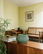 Pillar Rib Planter – styled on a console