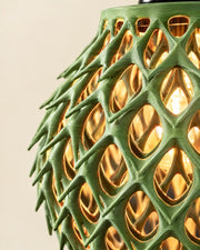 Pinecone Pendant Light – close-up of the printed texture