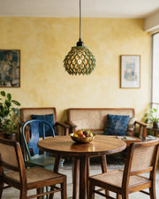 Pinecone Pendant Light – styled on a console