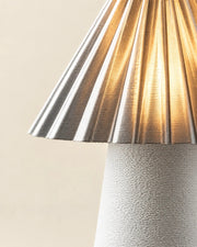 Pleat Cone Mini Lamp – close-up of the printed texture