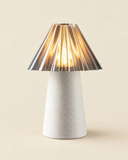 Pleat Cone Mini Lamp – three-quarter studio view