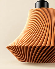 Pleat Flare Pendant Light – close-up of the printed texture
