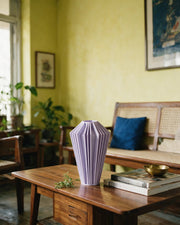 Pleat Gem Vase – styled on a console