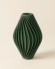Pleat Hourglass Vase – three-quarter studio view