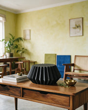 Pleat Plant Stand – styled on a console