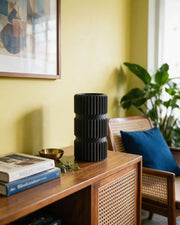 Pleat Stack Vase – styled on a console