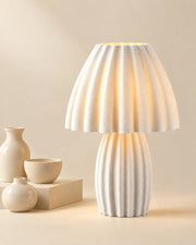 Polka Pleat Table Lamp – styled in use