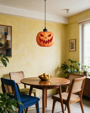 Pumpkin Lantern Pendant Light – styled on a console
