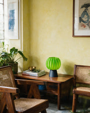 Pumpkin Shade Mini Lamp – styled on a console