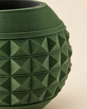 Pyramid Globe Planter – close-up of the printed texture