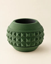 Pyramid Globe Planter – three-quarter studio view